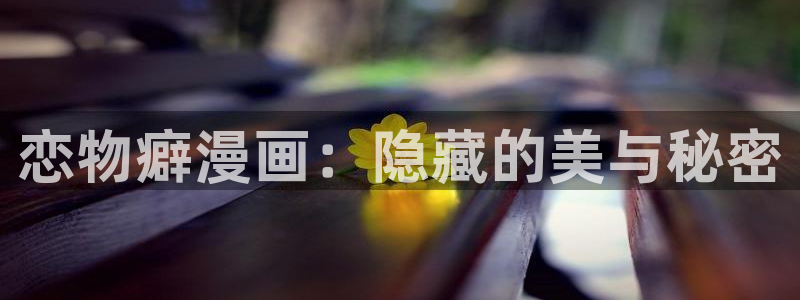 漫画之家社区版官网：恋物癖漫画：隐藏的美与秘密